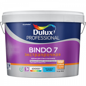 Dulux Professional Bindo 7 краска в/д для стен и потолков матовая  9л база BW фото