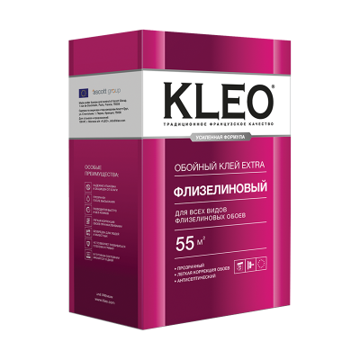 Клей KLEO Экстра 55 для флизелиновых обоев, 380 г (12/16) фото