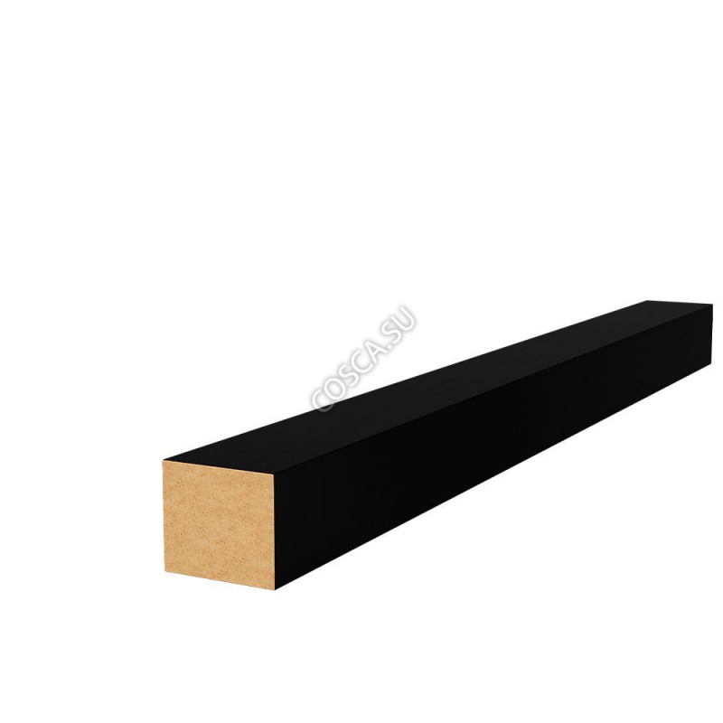 Руст стыковочный 25х22х1350мм, МДФ, черный фото