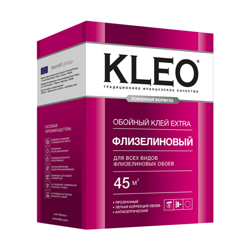 Клей KLEO Экстра 45 для флизелиновых обоев, 320 г фото